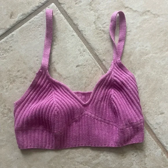 Ribbed Tank CropTop Pink Wild Fable XXS 00 Coachella Festival Y2K Target - Picture 3 of 5